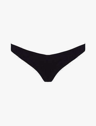 Commando Womens Thong Top Control Underwear Panties Black Light Sliming  Small S
