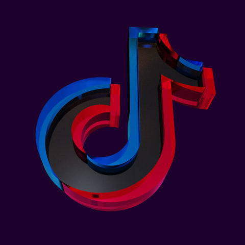 A 3D illustration of the TikTok app logo.