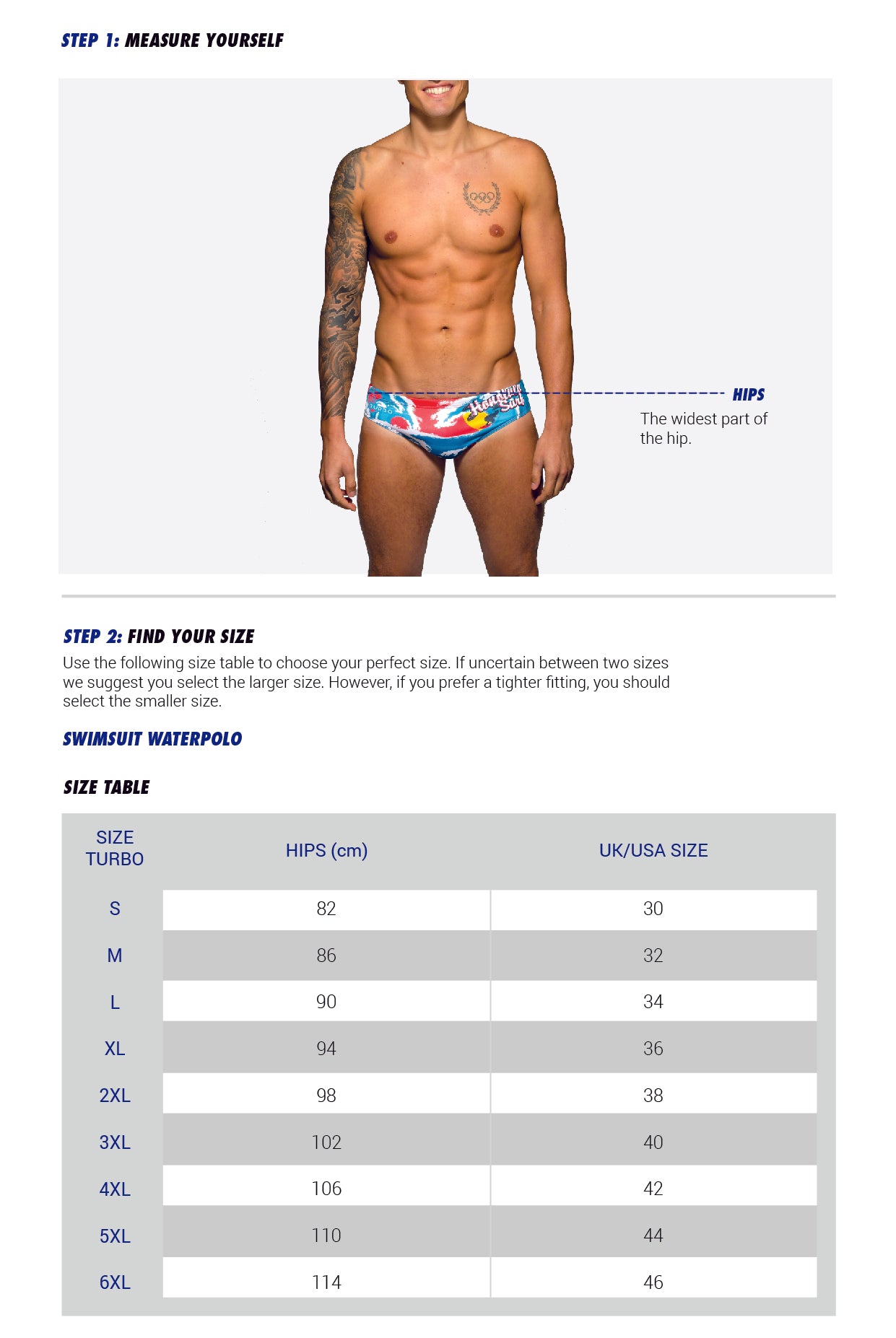 Turbo Mens Suit Sizing