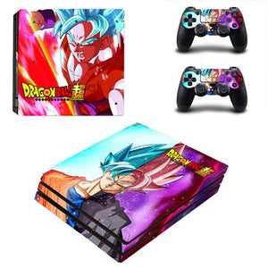 Skin Ps4 Pro Dragon Ball Black Goku Ssj Rose Vs Goku Ssj Blue