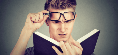 Reading glasses with graduated lenses