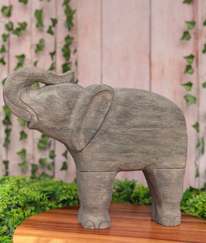 Wooden Elephant Sculpture - ShopTansy
