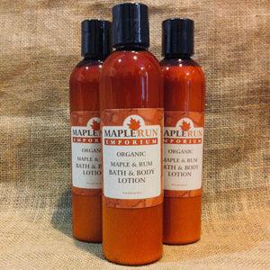 Maple Rum Organic Bath Body Lotion