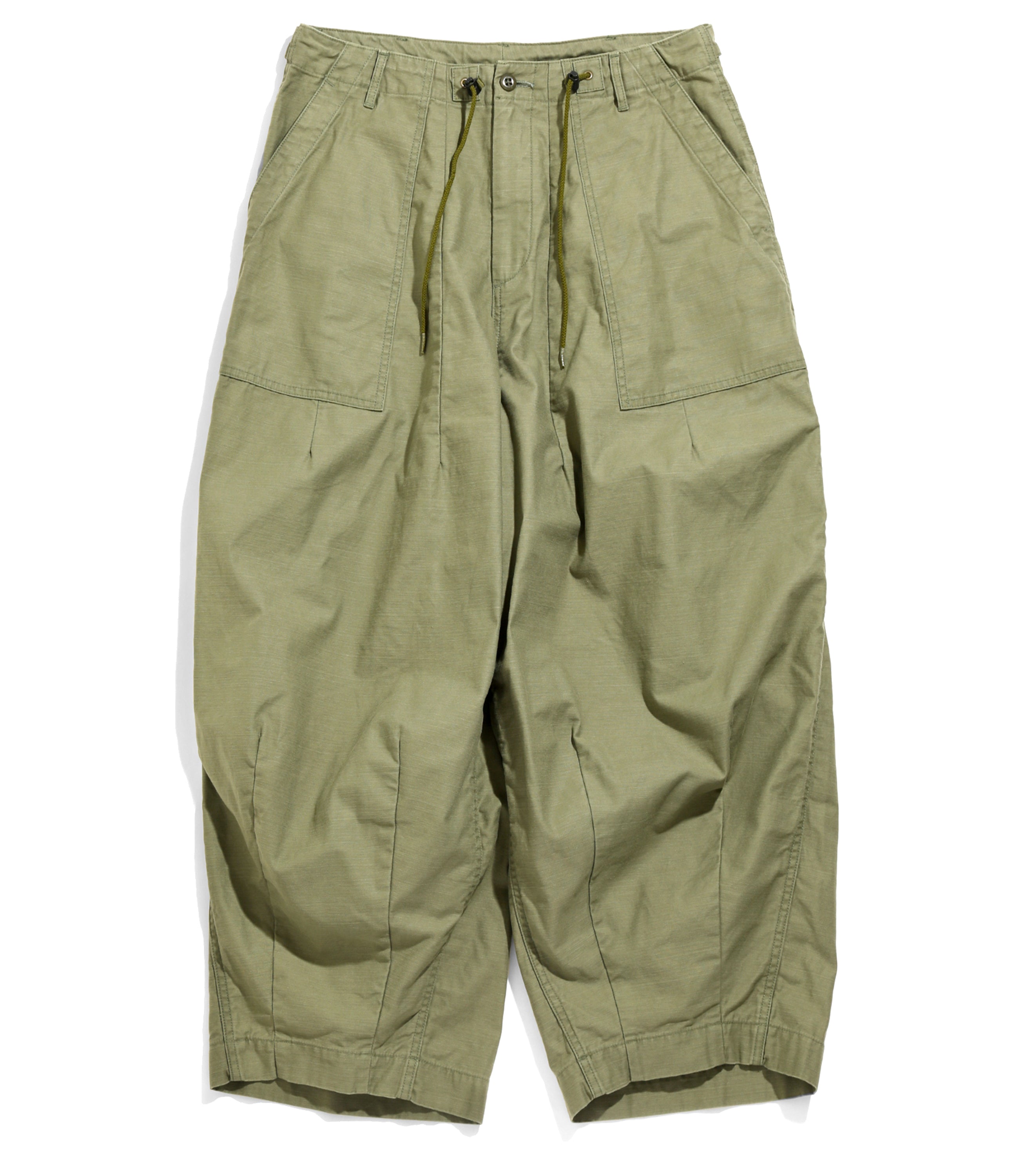 Needles String Fatigue Pant in Olive Back Sateen