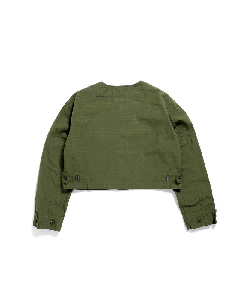 Cropped BDU Jacket - Olive Cotton Ripstop | Nepenthes New York