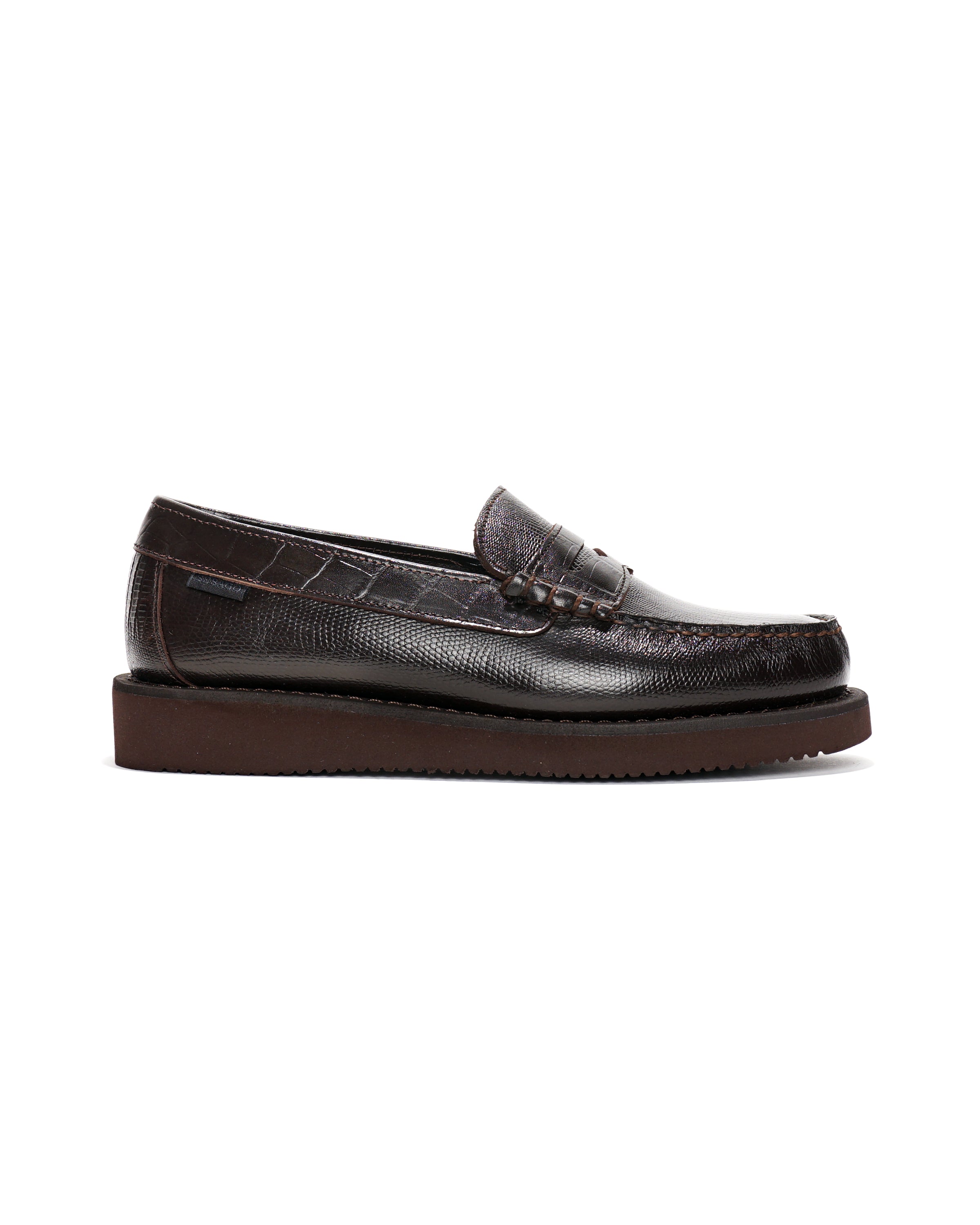 Loafer Exotic - Croc Stamped - Black | Nepenthes New York