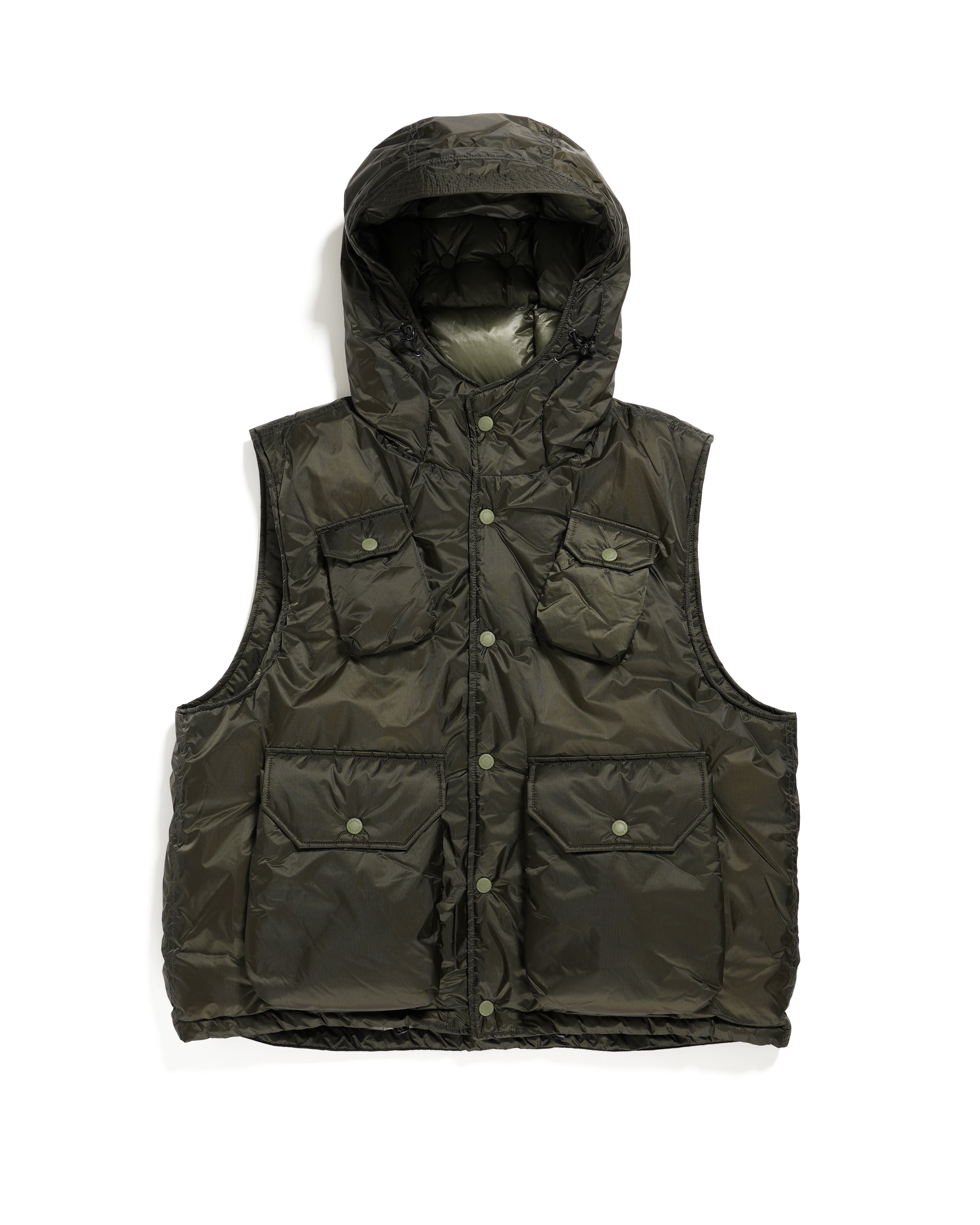 Field Down Vest - Black - Aurora Light | Nepenthes New York