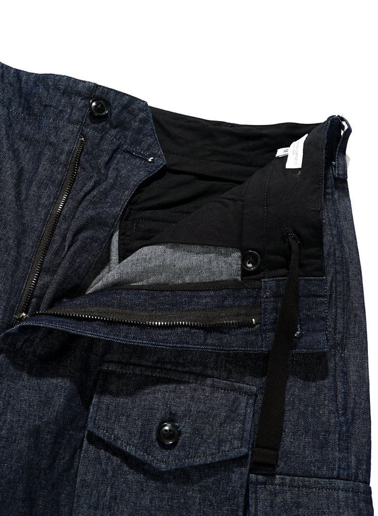 BDU 3/4 Shorts BEAMS Plus - Indigo Industrial 8oz Denim