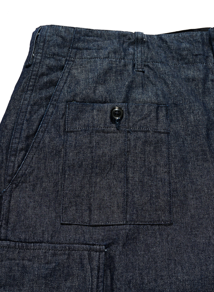 BDU 3/4 Shorts BEAMS Plus - Indigo Industrial 8oz Denim