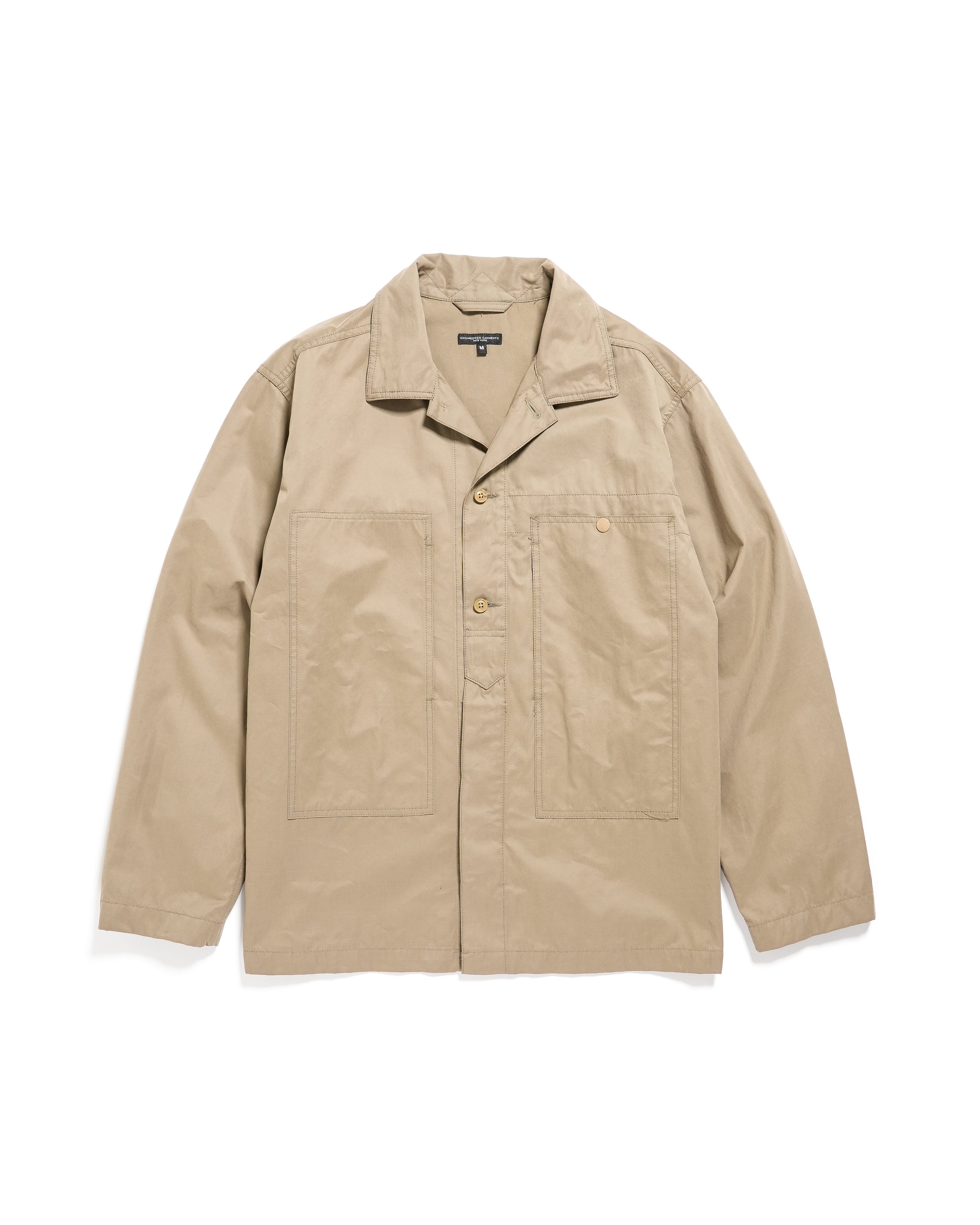 Dayton Shirt - Khaki PC Coated Cloth - NNY SP | Nepenthes New York