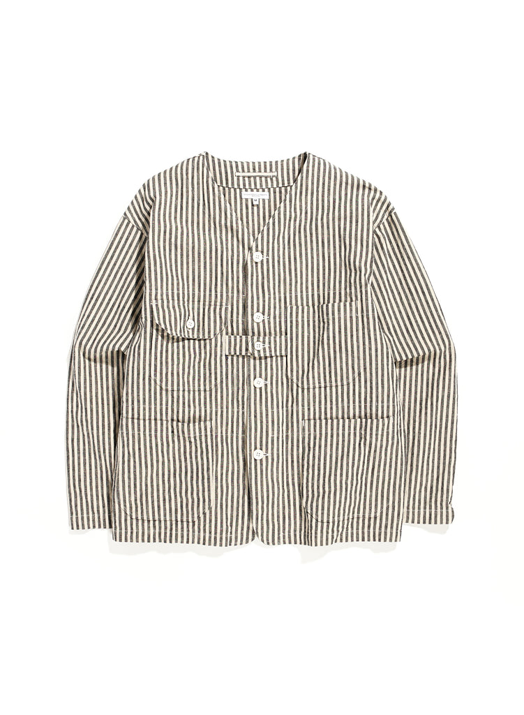 Cardigan Jacket - Natural / Black LC Stripe | Nepenthes New York