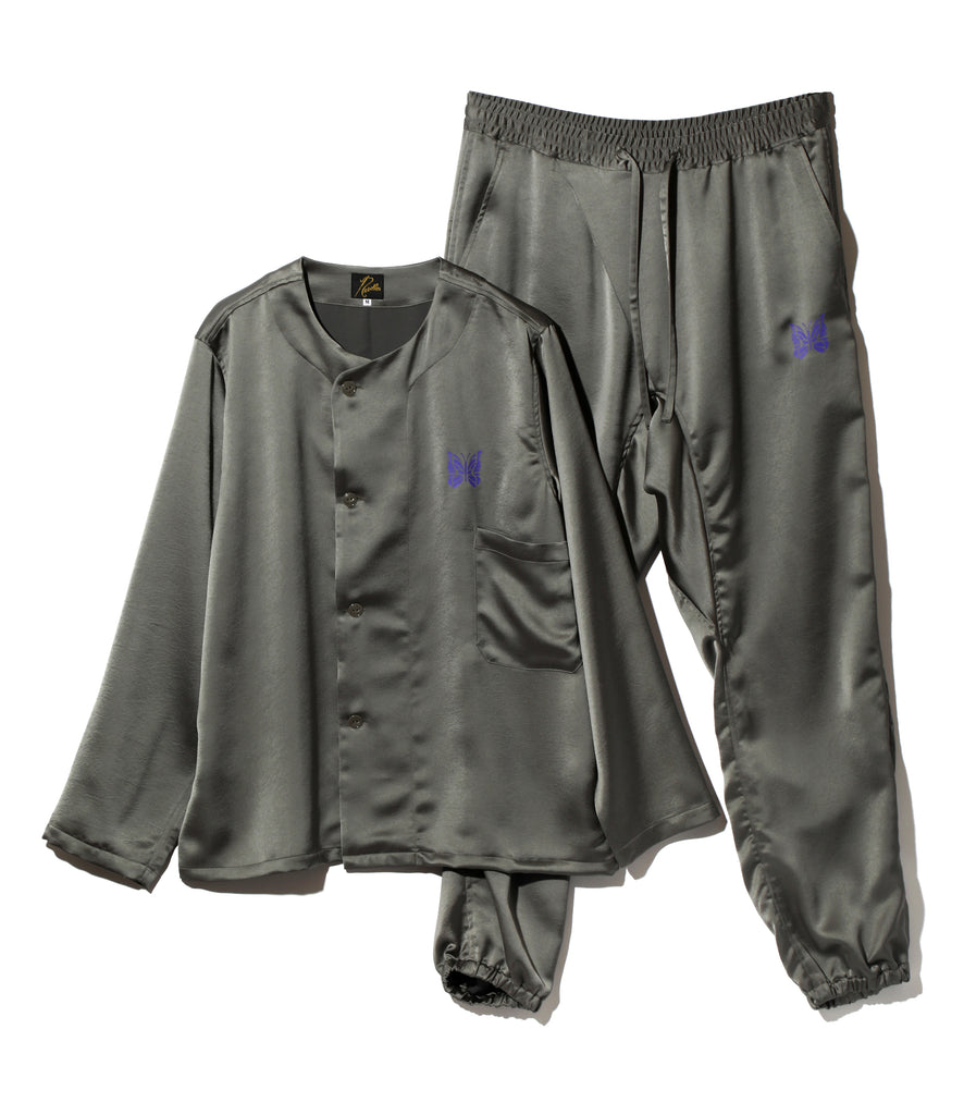 Pajama Set - Charcoal - Poly Sateen