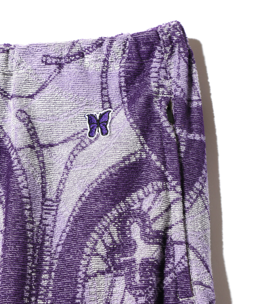 Zipped Sweat Pant - White / Purple - Papillon Pile Jq.