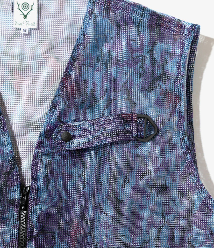 Bush Trek Vest - Horn Camo - Heavyweight Mesh | Nepenthes New York