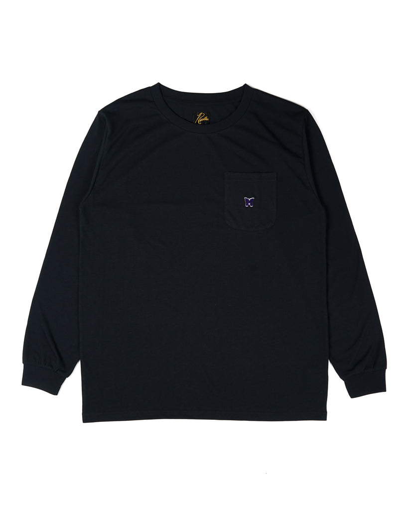 S/S Track Crew Neck Shirt - Black - Poly Smooth | Nepenthes New York