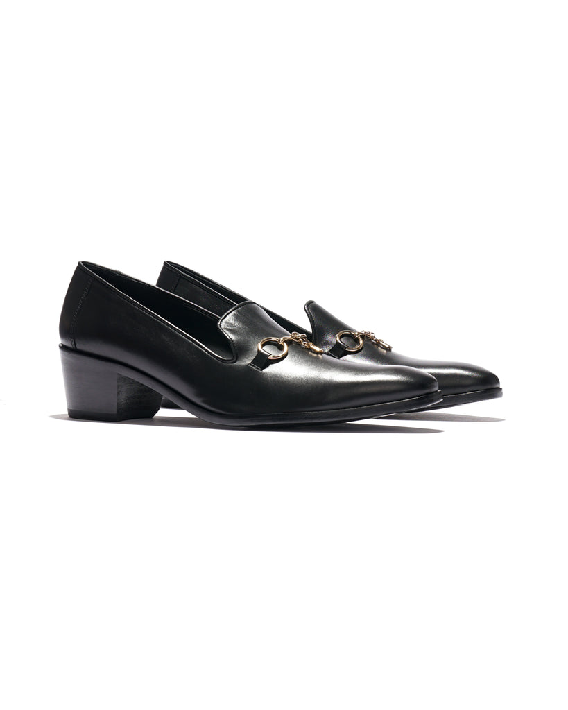 Heeled Opera Bit Vamp - Black Smooth