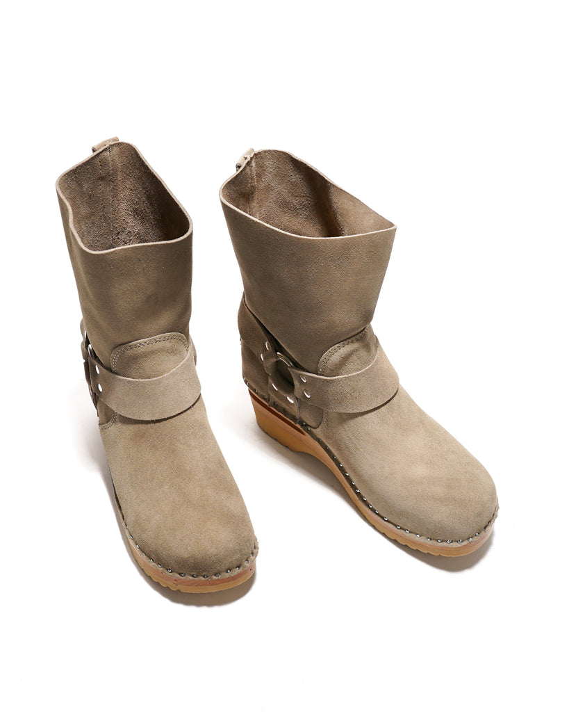 Harness Clog Boot - Rough Out - Taupe | Nepenthes New York