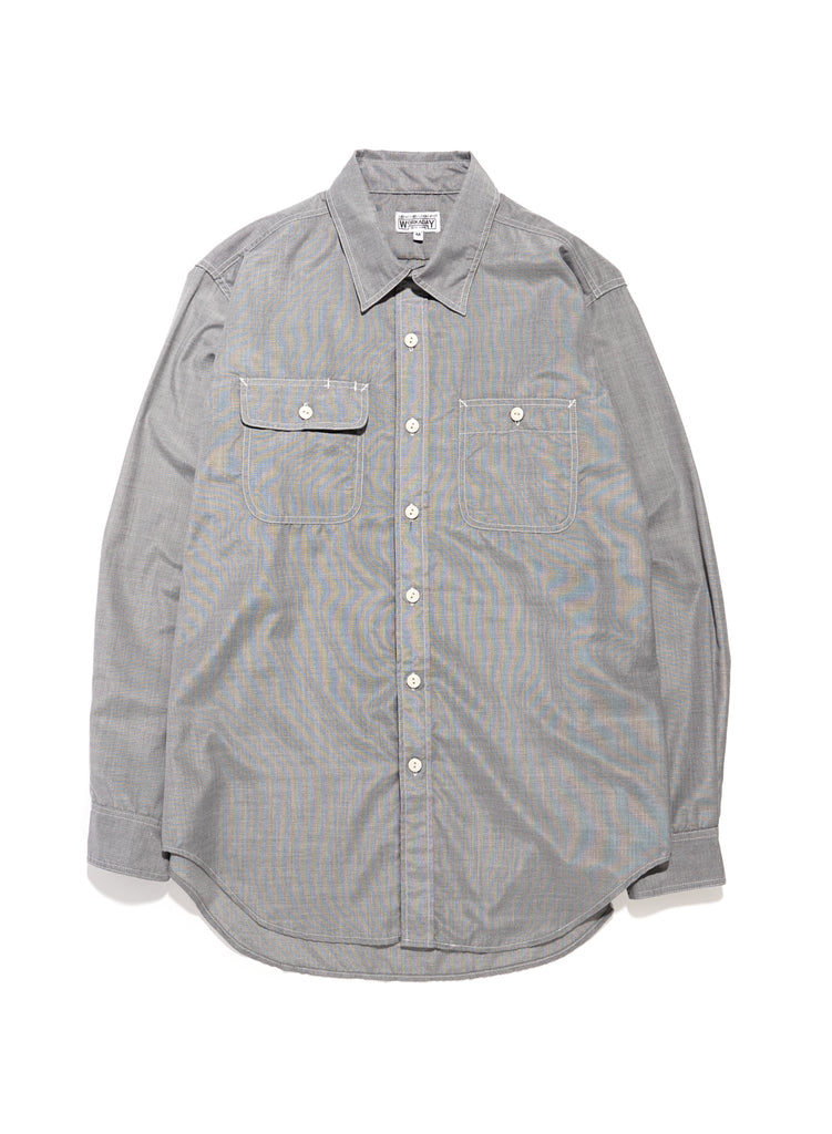 H＞CHAMBRAY WORK SHIRT/シャツ 激安人気新品 sandorobotics.com