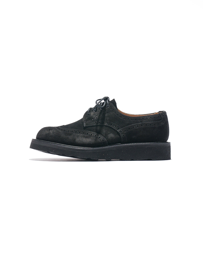 EG x Tricker's - Women's Asymmetric Gibson - Black - Suede - Morflex Sole