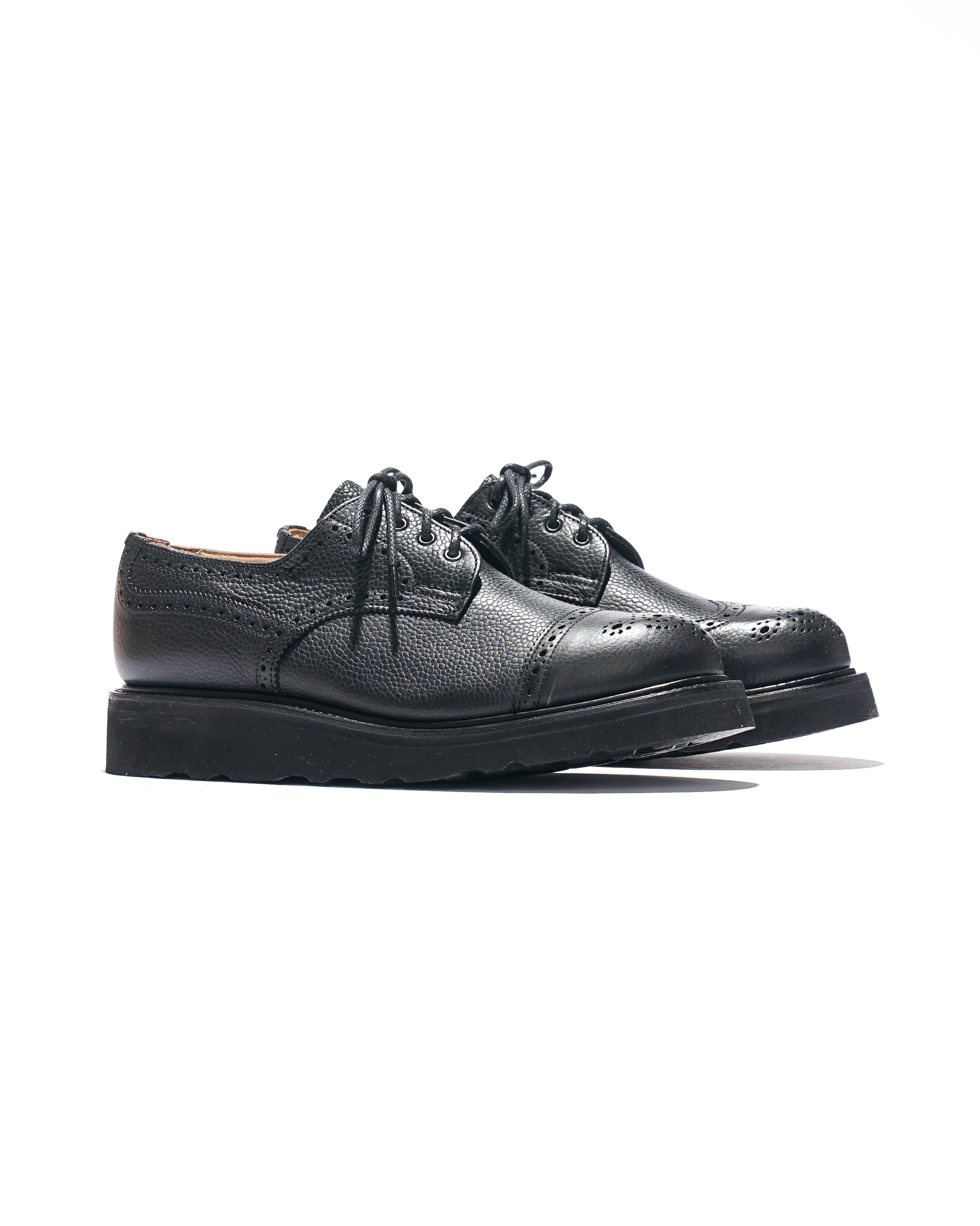 Engineered Garments x Tricker's Asymmetric Gibson - Black Suede