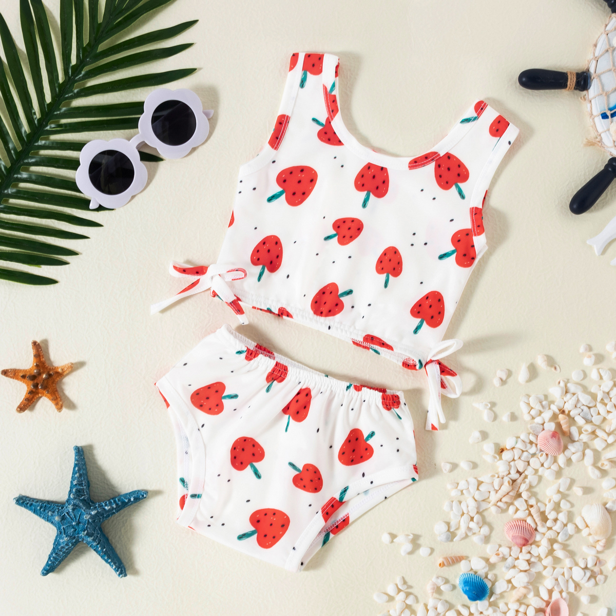 Sweet Strawberry Split Swimsuit