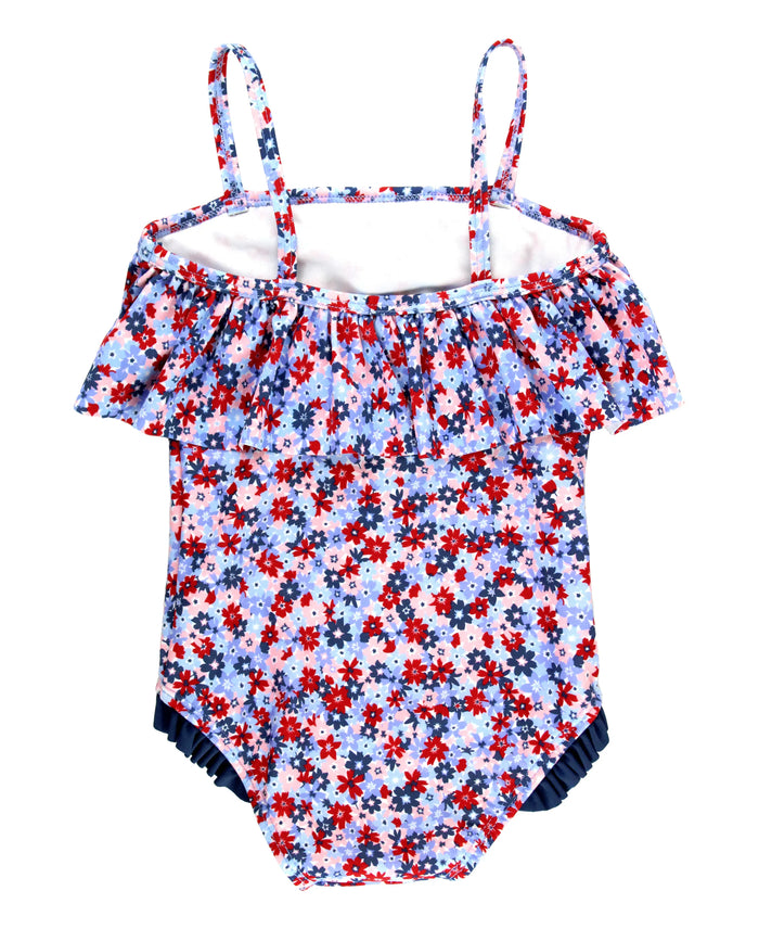 Red White and Bloom One Piece