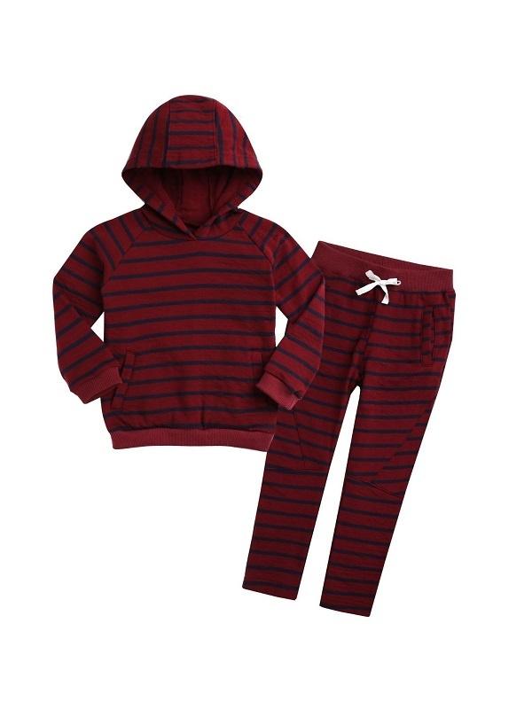 Bengdi Hoodie Pants Set - Maroon