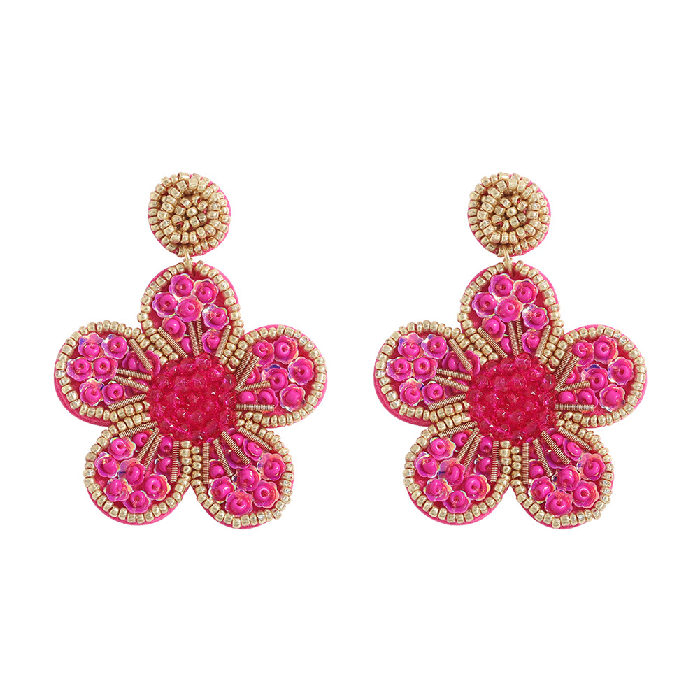 Beaded Flower Earrings