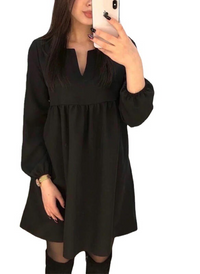 Puff Sleeve Casual Dress