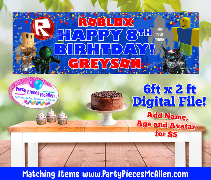 Roblox Boy Birthday Party Party Pieces Mcallen - roblox shirt with avatar party pieces mcallen