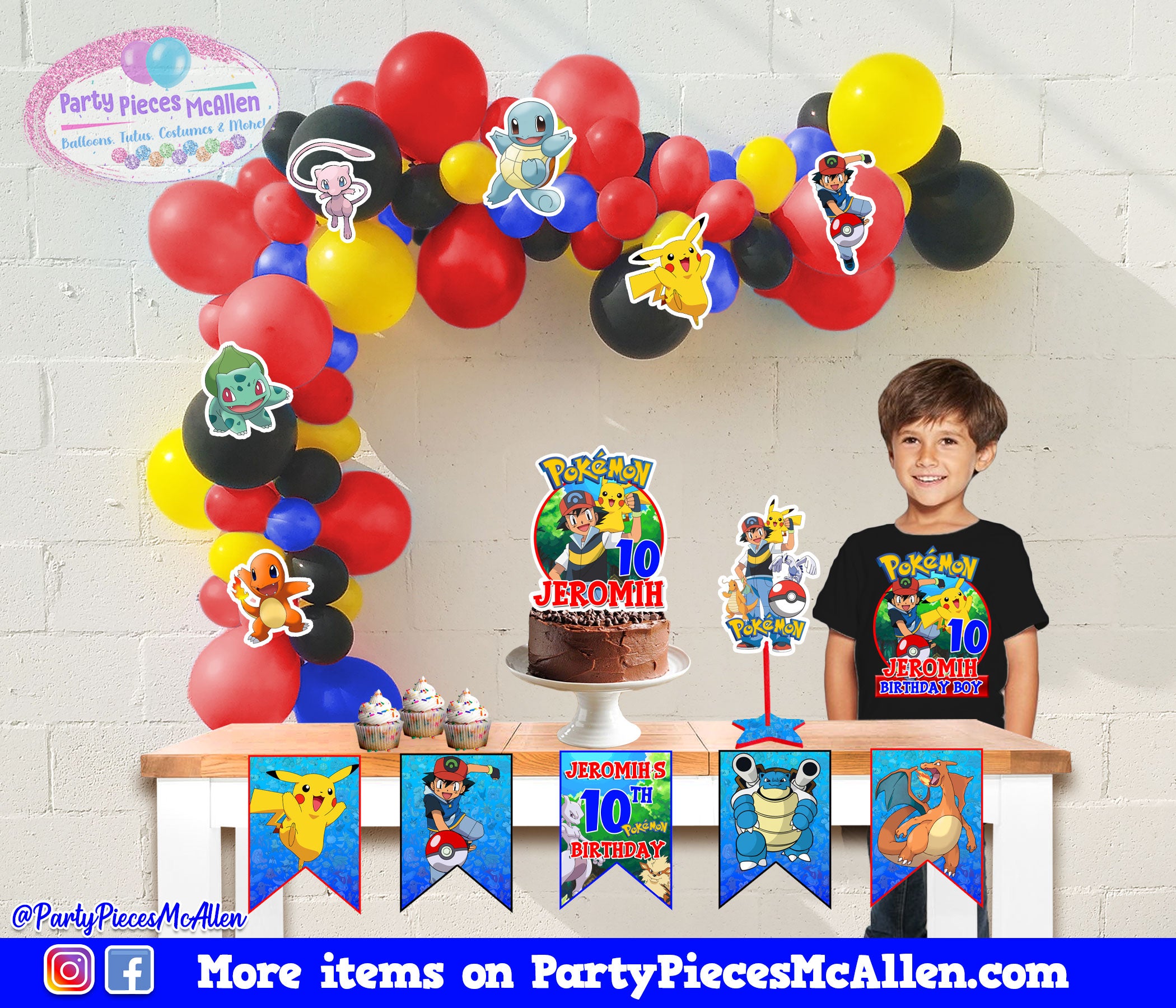 Pokemon Balloon Garland Package Party Pieces Mcallen - balloon roblox free