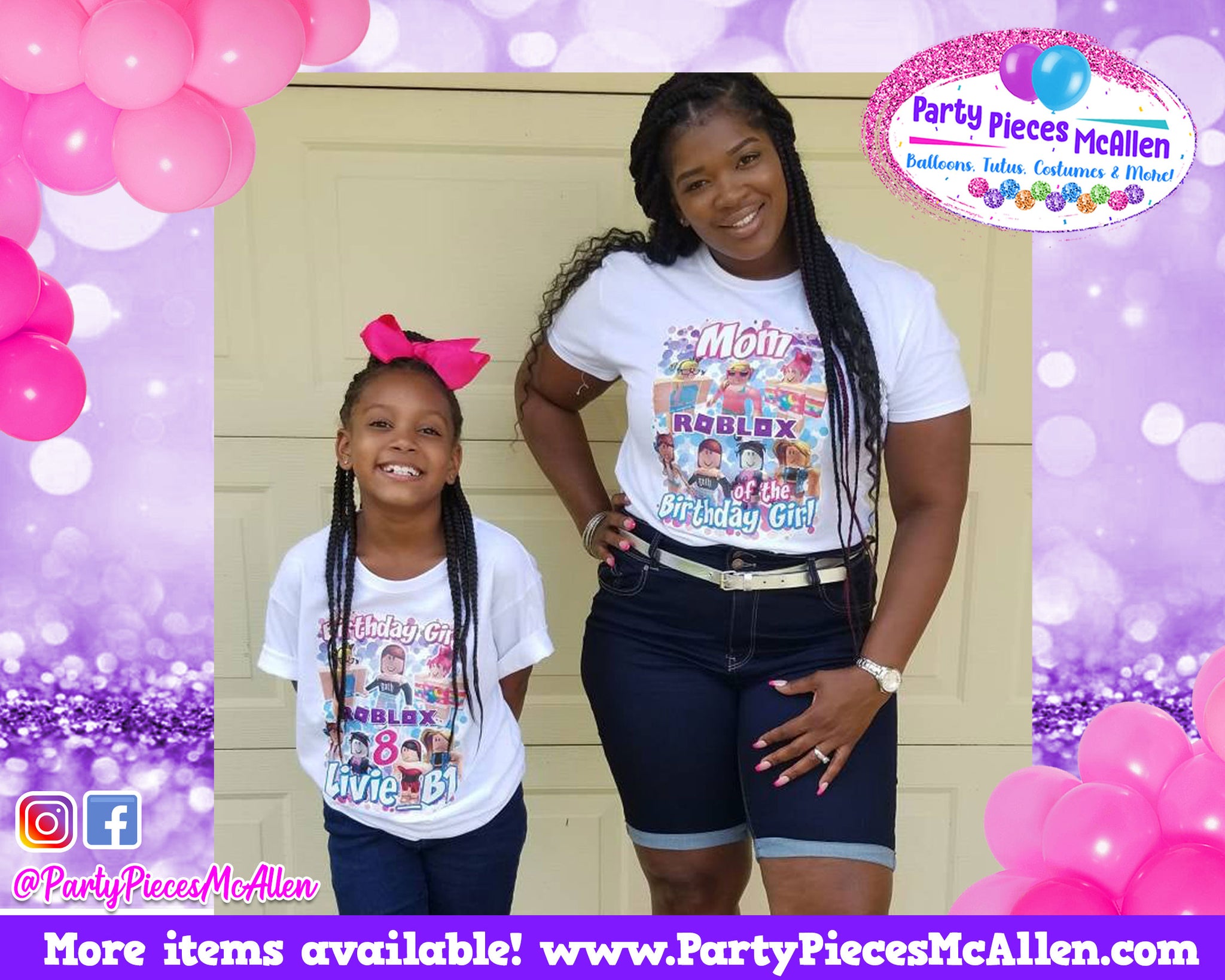 Girls Roblox Birthday Shirt Party Pieces Mcallen - roblox form party
