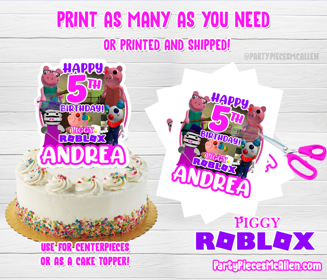 Piggy Girl Roblox Cake Topper Party Pieces Mcallen - roblox make a cake event