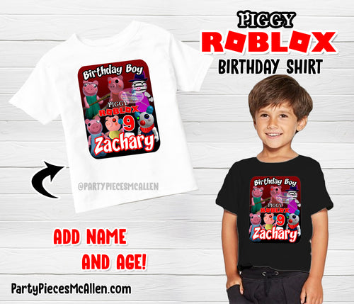 Piggy Little & Big Boys Crew Neck Roblox Short Sleeve Graphic T-Shirt