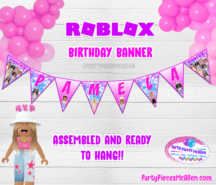 Roblox Girls Party Party Pieces Mcallen - roblox birthday theme ideas