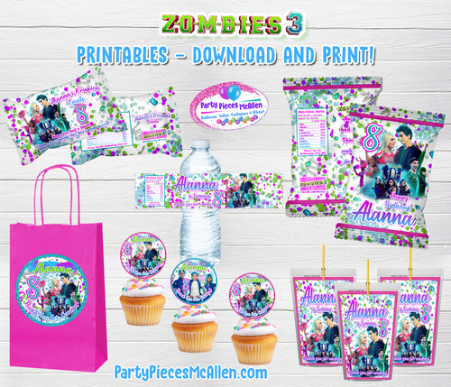  25pcs Zombies 3 Birthday Party Supplies,The Zombies 3 Birthday  Party Cupcake Toppers for Kids Gift Birthday Party Favors : Toys & Games