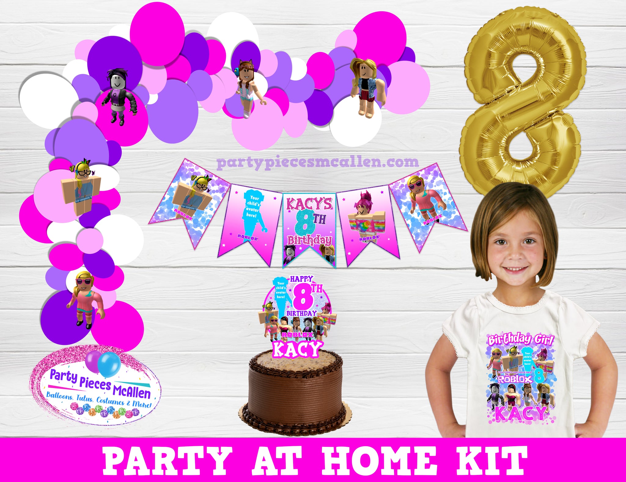 Roblox Girl With Avatar Party At Home Kit Party Pieces Mcallen - roblox avater girl