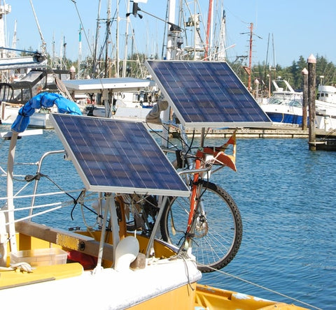 mounting solar panels on sailboat