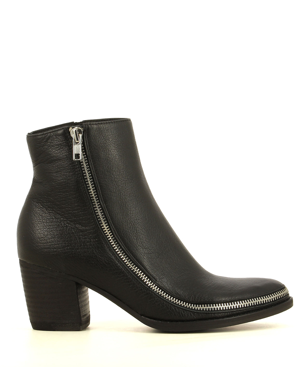 Black Leather Ankle Boots - Django 
