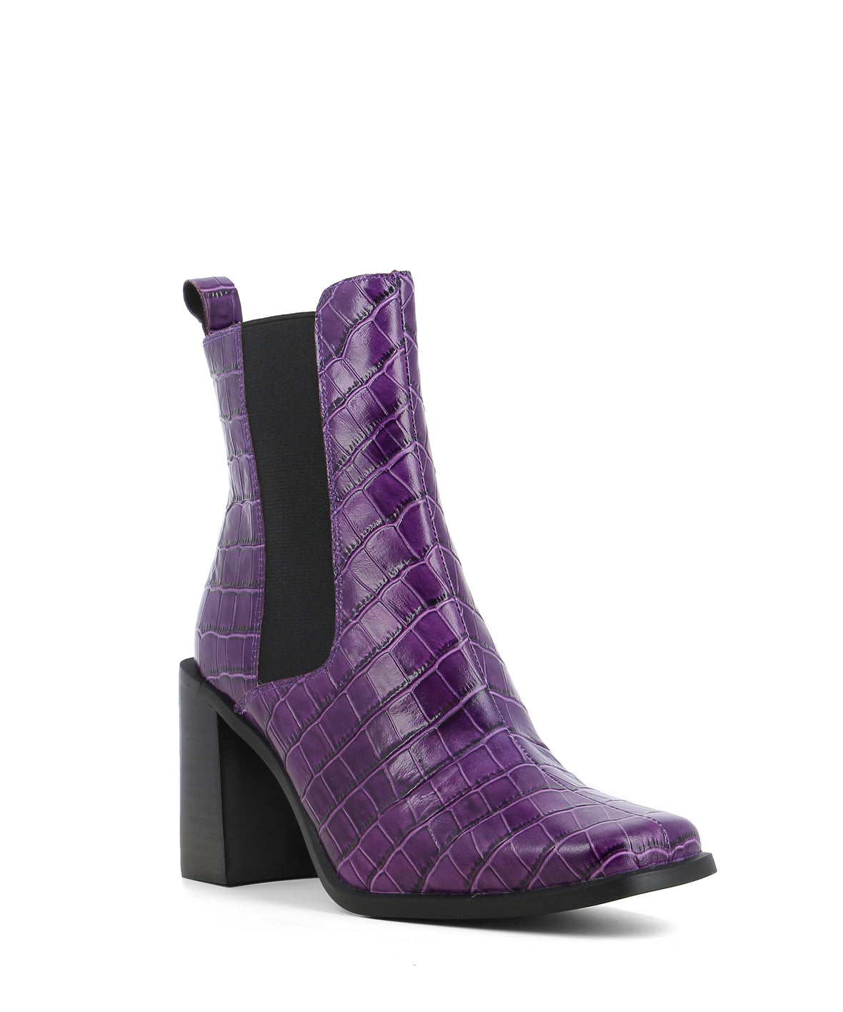 Purple Western Style Chelsea Boots 