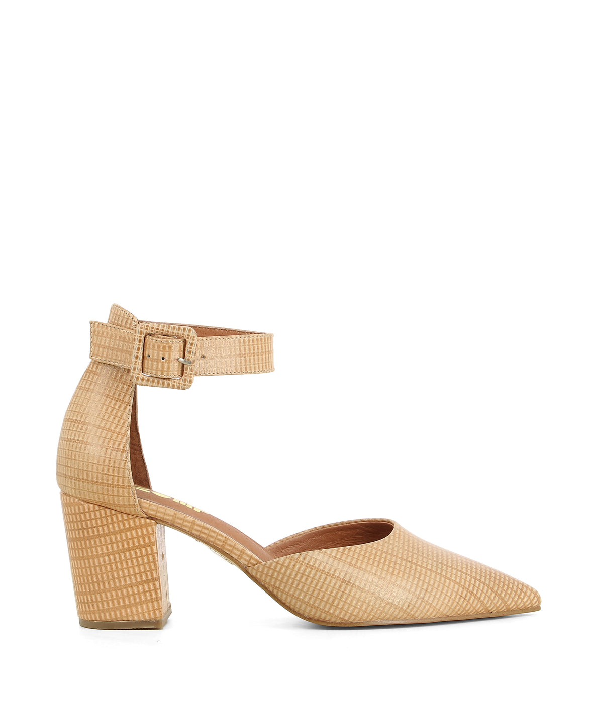 light tan block heels