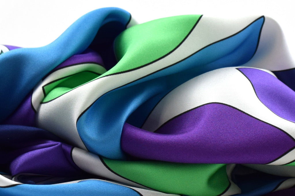 Half Moon Bay Silk Scarf 54 | THERESA DELGADO Silk Scarf Collection