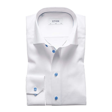 Navy Wrinkle-Free Oxford Shirt - Eton