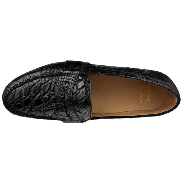 mens crocodile penny loafers