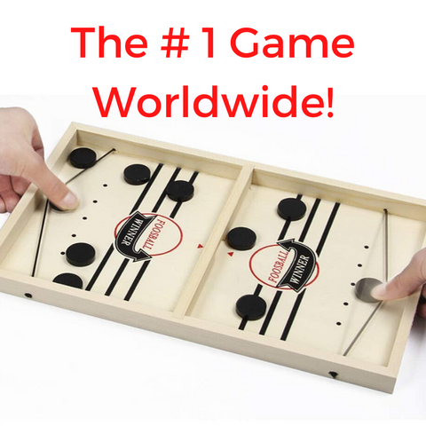 Crazy Games AST Sling Puck Game Fast Puck Table Game Super Winner Wooden  Paced Football Slingshot Game Table Top Hockey Game Toys for Adults & Kids  24