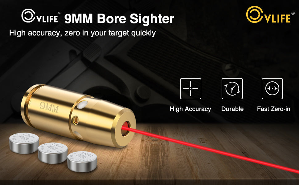 CVLIFE 9mm Red Bore Sight