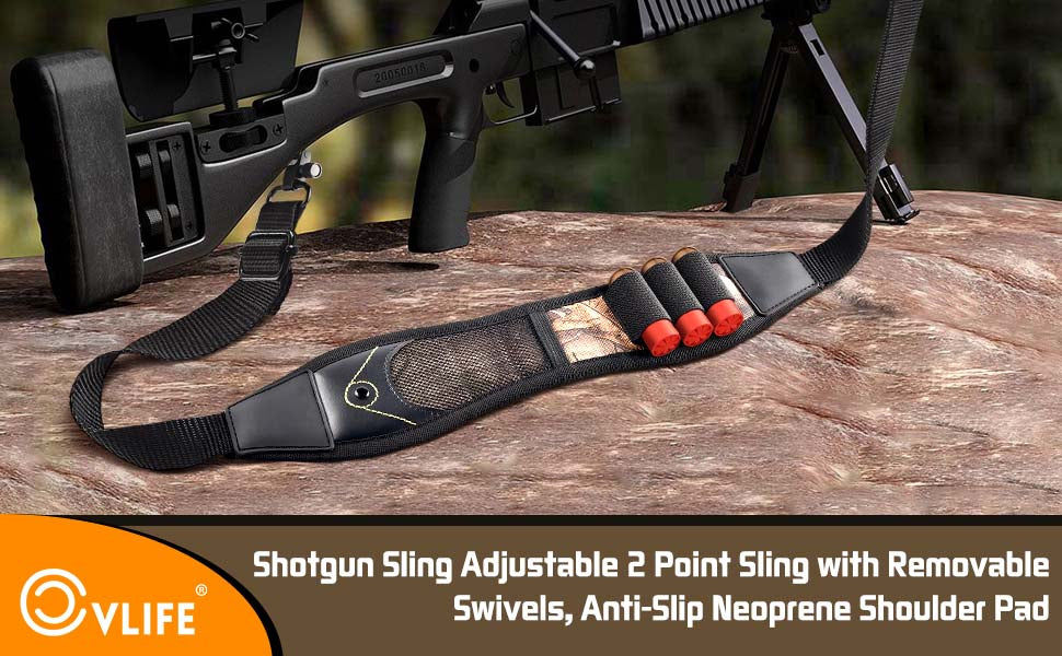 Shotgun Sling Two Point Sling Adjustable Length with Removable Swivels