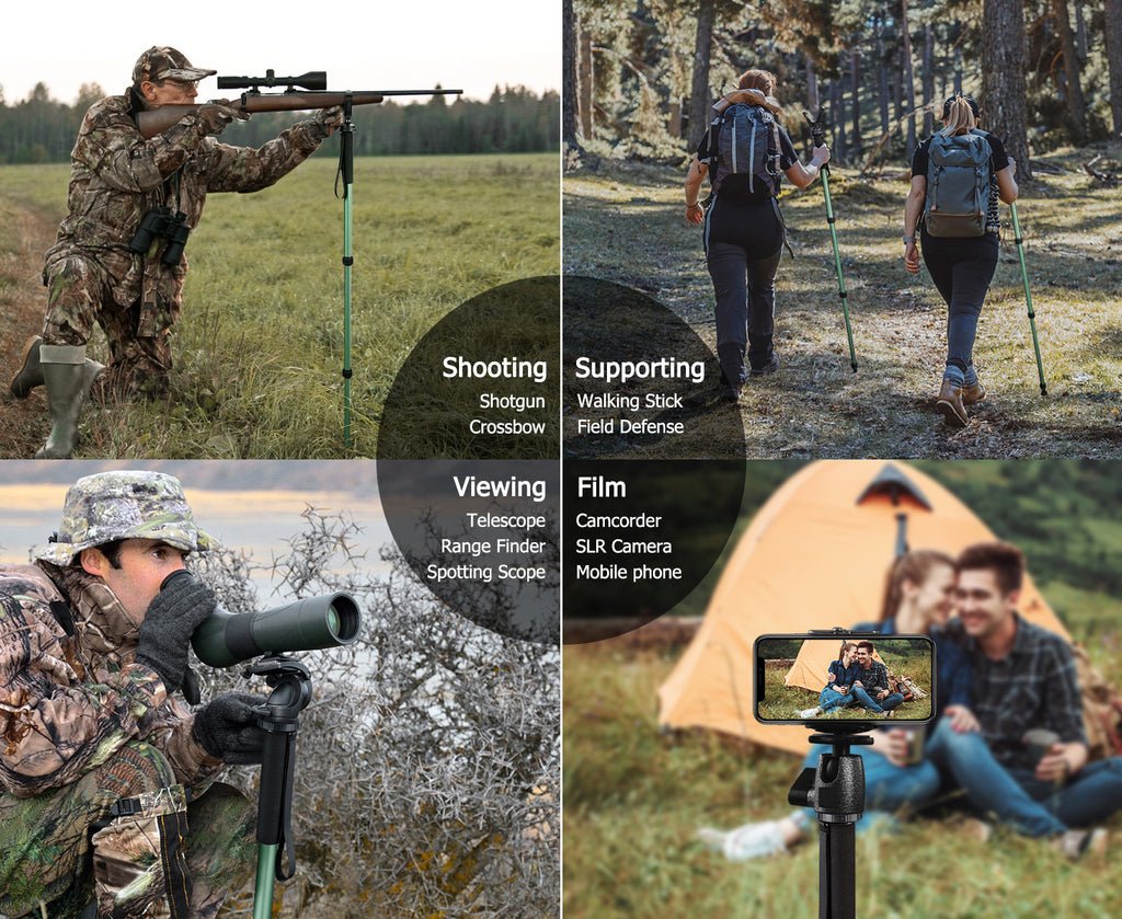 CVLIFE Hunting Monopod Rifle Stick Shooting Tripod