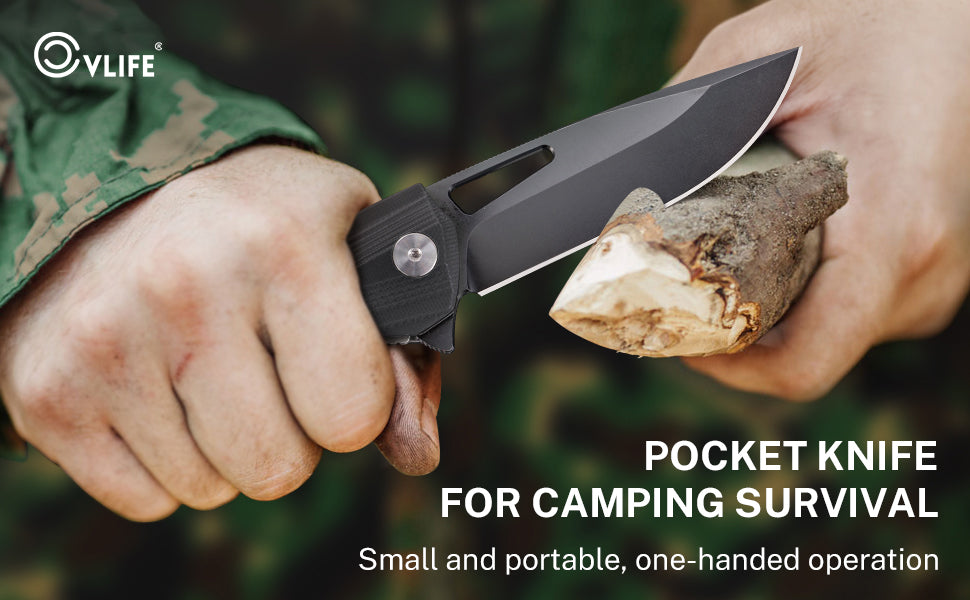 CVLIFE Pocket Knife For Camping Survival