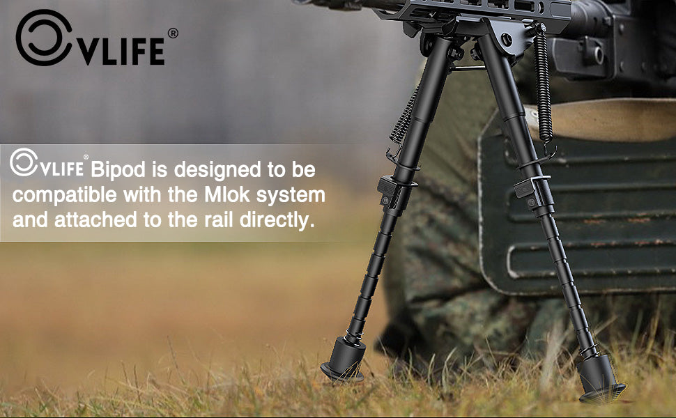 CVLIFE Bipod Compatible with Mlok Bipod 6-9 Inch Rifle Bipods for Hunting